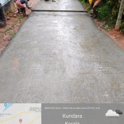 Road concrete work in progress at Nanthirikkal