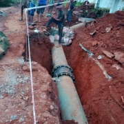 22.10.2021 500 mm DI K9 Puthupally line interconnection works completed