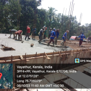 concreting of Roof slab of Sump cum pump house