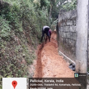 Ward no :11,Udayankaavu, pallickal - manual house connection earthwork on progress  Attachments area