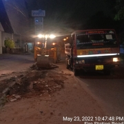 waste red earth removing at night