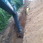 Meppadi -pipe laying on progress