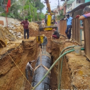 1118mm MS bend attached to fix sluice valve-1110mm at NPP Nagar, Peroorkada