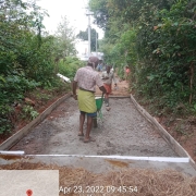 Concrete work of approch road 