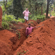 Vythiri-pipe laying on progress