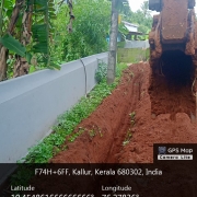 Excavation for pipe laying