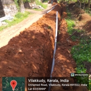 90mm,8kg Pipe laying work at Paparamcode - Mannamkuzhi road(W4), node 373-380