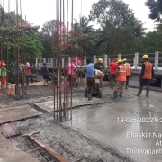 Concreting of chemical house