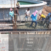 Slab at +8.00lvl concreting in bypass channel