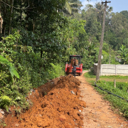 Pipe laying on progress