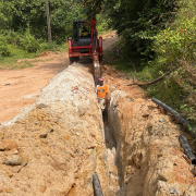 Vythri -pipe laying on progress