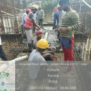 Clear water channel concreting at +5.00m lvl in filter house