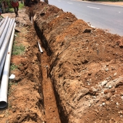 pipe line laying work 