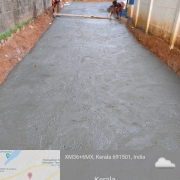  Road concrete work in progress at Nanthirikkal.
