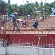 Reinforcement work for slab @3.75 and 4.70m lvl