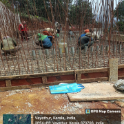 filter house manifold top slab reinforcement works