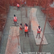 Reinfocrcement for base slab at pipe gallery