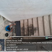 Granite work for staircase started in Admin Building