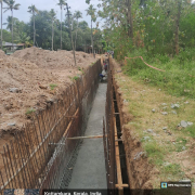 Concreting of RCC base slab of External drain (from ch:95 to 135m)