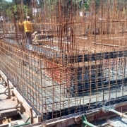 Concreting of base slab (+3.75m lvl) in filter house