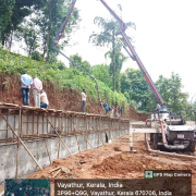 concreting of retaining wall upto height 3 m (1.50-3.00)