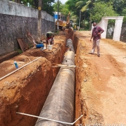 1118mm MS pipe laying works