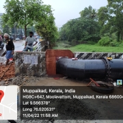 Pipe laying works in Moolavattom- Muppaikad  road- 11/04/22