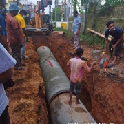 2 nos. of 6m - 1118mm MS pipe laying