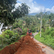 Pipe laying on progress