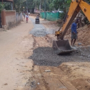 Road restoration work of Corporation road at Karumbumkonam