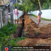 Chettikulangara (ward 17) Kannamangalam North LPS road Pipe:90mm PVC No of pipes laid:45