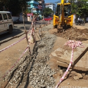 Road levelling work 
