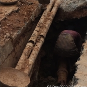 Earth work excavation for pipe laying