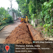 (609) HDPE PIPE 90MM LAYING AT NEDUMBAL NEAR THEKOOT SREE BAGHAVATI TEMPLE