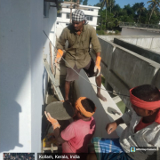 Inlet pipe joint concreting in filter bed no.5