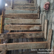 Shuttering and reinforcement work of stair 