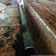 914mm MS pipe near MC road Nalanchira