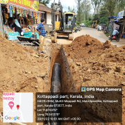 Meppadi -Pipe laying on progress