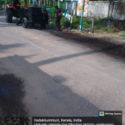 Road restoration RS Spraying Muttichur curved Road- Anthikkad (16-05-2024)