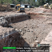 Earthwork excavation for detention pond