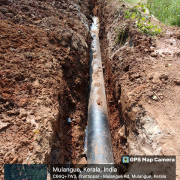 350mm DI pipe laying @ Thottippal - Mulangue pwd rd