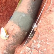 Laying work of 1219 mm dia ms pipe 10 mm thick
