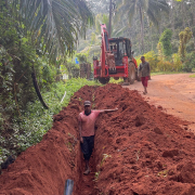 Vythiri-Pipe laying on progress 