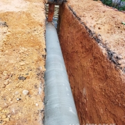 Laying of 1118mm MS pipe