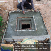 Valve chamber top slab @ kattachal jn - concrete done