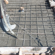 Concreting of cast insitu rcc top slab of External drain (from ch:95m)