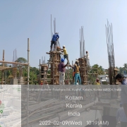 Concreting of columns (Grid 6-8/A-M,Second lift)