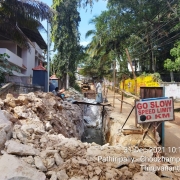 Rock breaking and removal ongoing at MLA road, Kudappanakunnu