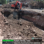 Earthwork excavation for detention pond