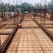 Reinforcement work for slab in filter house.